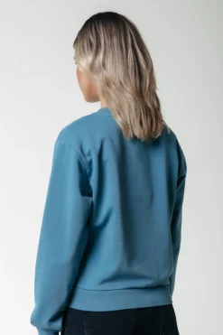 Fashion Uni Label Sweat | Soft petrol Truien