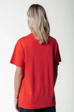 Discount Uni Label T-shirt | Scarlet Red T-shirts
