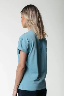 Fashion Uni Logo T-shirt | Mineral blue T-shirts