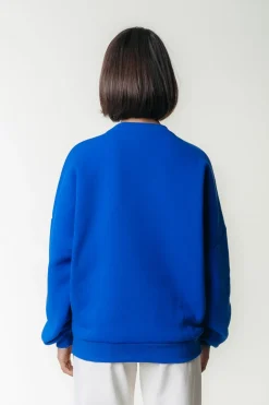 Fashion Wave Logo Sweat | Medium blue Truien