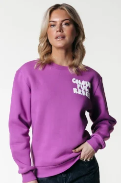 Hot Wave Logo Sweat | Violet Pink Truien