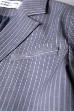 New Winoah Stripe Cropped Blazer | Dark grey Blazers