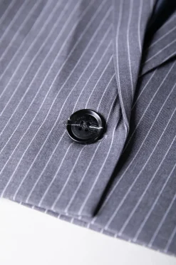 New Winoah Stripe Cropped Blazer | Dark grey Blazers