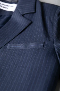 Sale Winoah Stripe Cropped Blazer | Dark blue Blazers