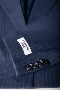 Sale Winoah Stripe Cropped Blazer | Dark blue Blazers