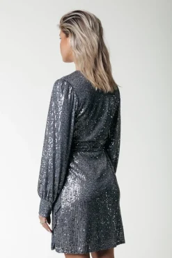 Fashion Xita Sequins Dress | Silver grey Jurken