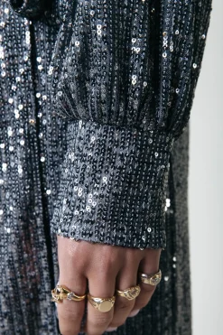 Fashion Xita Sequins Dress | Silver grey Jurken