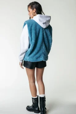 New Yoni Teddy Gilet | Adriatic Blue Jassen|Blazers