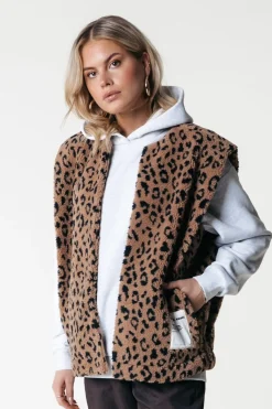 Outlet Yoni Teddy Gilet | Warm Brown Jassen|Blazers